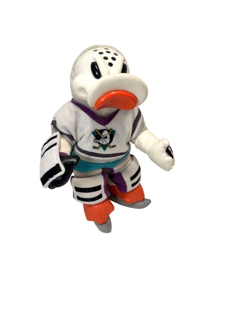 Vintage Russ WildWing Goalie Plush NHL Toy Disney Anaheim Mighty Duck Hockey 13"